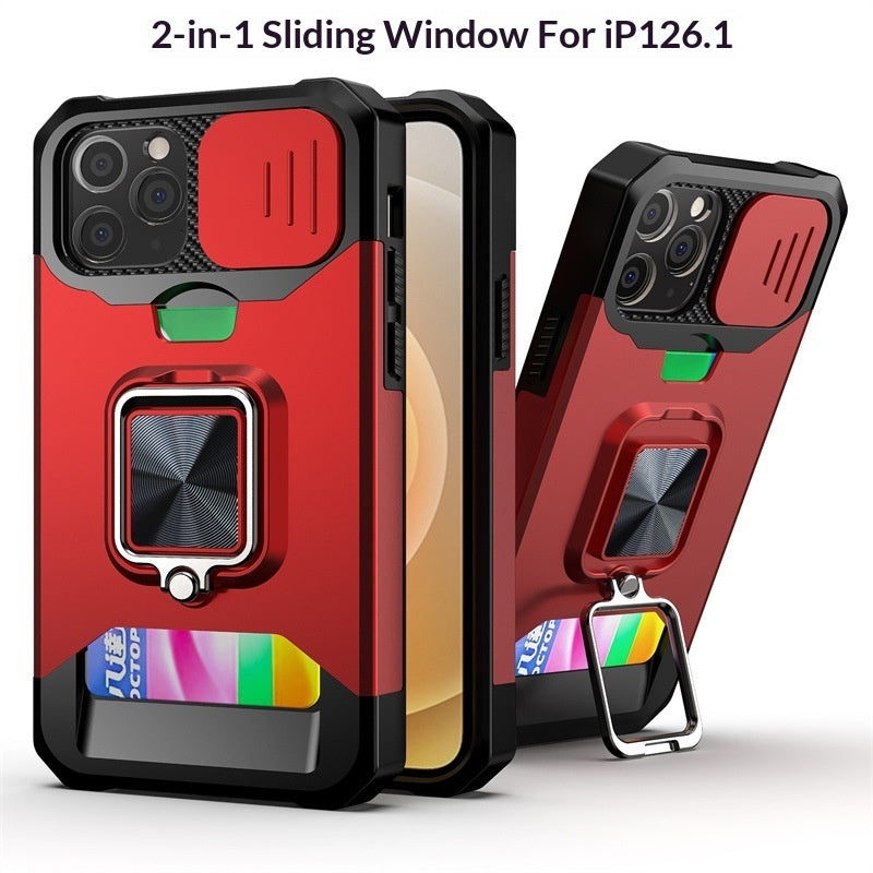 Suitable For 151617 Sliding-window Card-insert Phone Cases