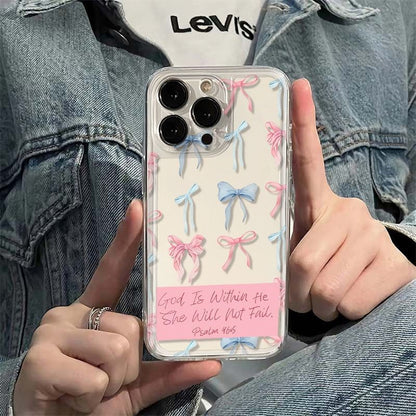 Compatible With Bow-shaped English Phone Cases