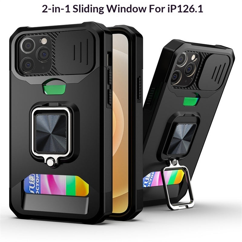 Suitable For 151617 Sliding-window Card-insert Phone Cases