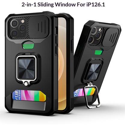 Suitable For 151617 Sliding-window Card-insert Phone Cases