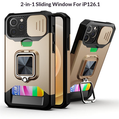 Suitable For 151617 Sliding-window Card-insert Phone Cases