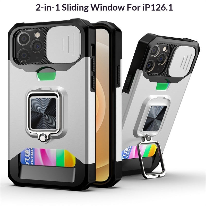 Suitable For 151617 Sliding-window Card-insert Phone Cases