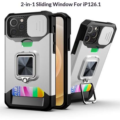 Suitable For 151617 Sliding-window Card-insert Phone Cases